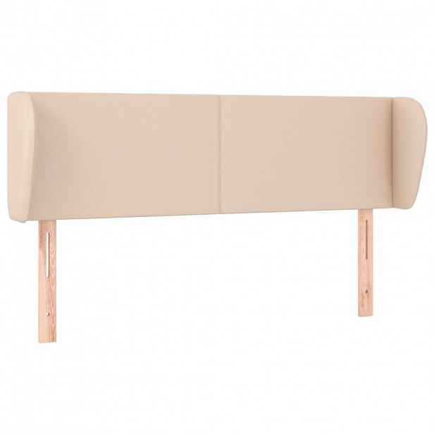 vidaXL Čelo postele typu ušák cappuccino 147x23x78/88 cm umělá kůže