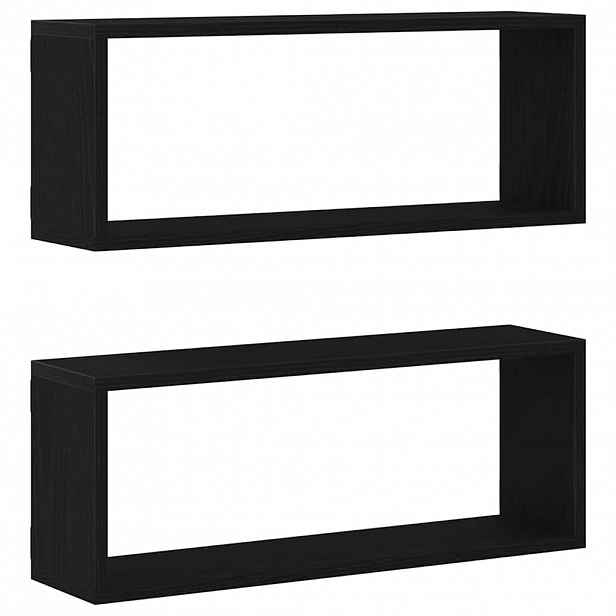 vidaXL Nástěnné poličky 2 ks Černý dub 60 x 15 x 23 cm