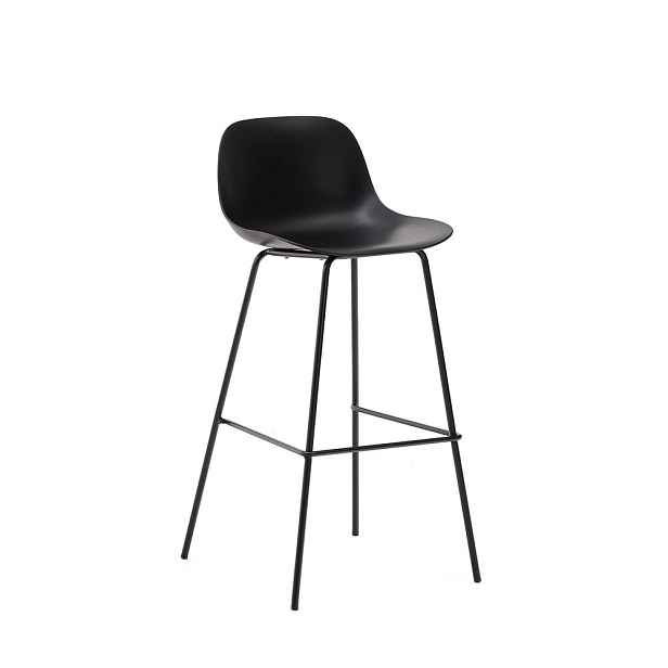 Černá barová židle (výška sedáku 74 cm) Altea – Kave Home