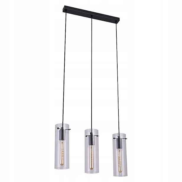 Černá závěsná lampa Acantha nad jídelní stůl, moderní Rabalux