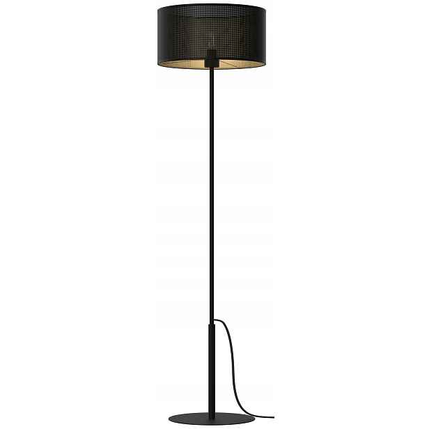 Podlahová lampa Loft Shade Černá Zlatá, stylový akcent do obývacího pokoje ložnice