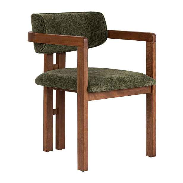Tmavě zelené jídelní křeslo s područkami Toscana – Kalune Design