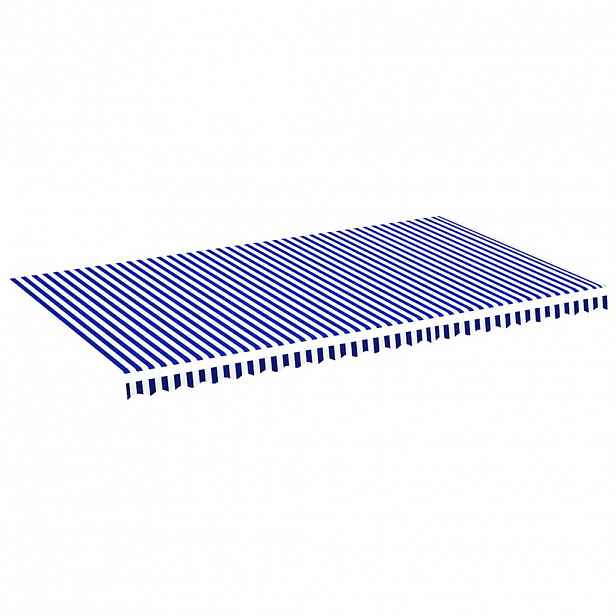 vidaXL Náhradní plachta na markýzu modrá a bílá 600 x 350 cm polyesterová