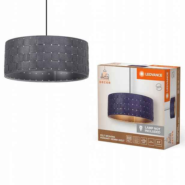 Závěsné Stropní Svítidlo Dekorativní E27 Převis Šedá Decor Ledvance