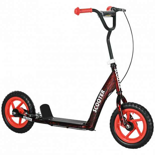 AIYAPLAY DĚTSKÁ KOLOBĚŽKA Scooter s nastavitelným řídítkem, velkými koly, červená