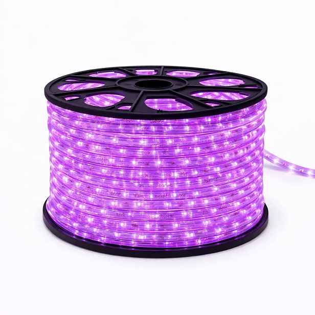 Easy Fix světelná LED hadice venkovní, 50 m, růžová, 1500 diod, čirý kabel, IP44, cívka
