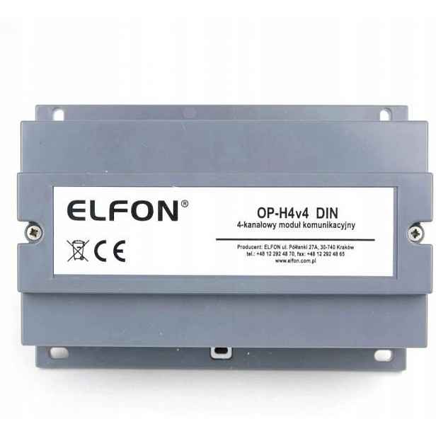 Komunikační Modul Elfon OP-H4V4 Din Pro Interkom Optima 255