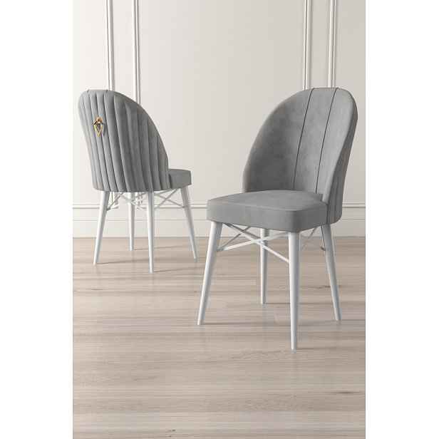 Sada židlí (4 kusy) Ritim - Grey, White