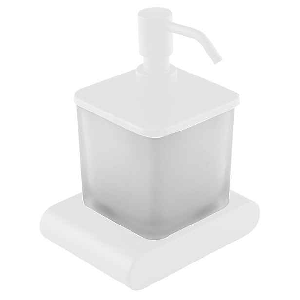 Sapho FLORI dávkovač mýdla, 300ml, mléčné sklo, bílá mat