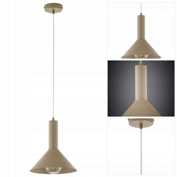 Závěsná béžová lampa Vitrum, moderní měkkost světla v obývacím pokoji Sigma