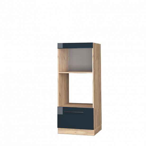 Vicco SKŘÍŇKA NA MIKROVLNNOU TROUBU Fame-Line Tmavě modrá s vysokým leskem 60 cm otevřený