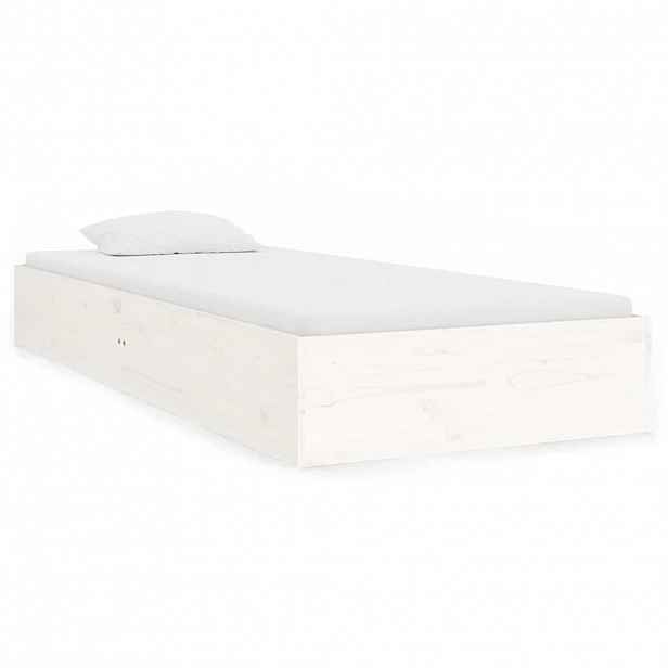 vidaXL Rám postele bílý masivní dřevo 90 x 190 cm jednolůžko