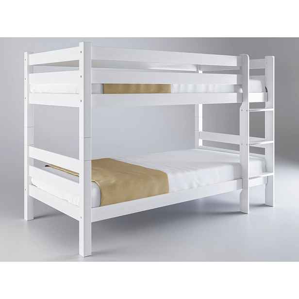 Poschoďová postel Lenda 90x200, buk bílá
