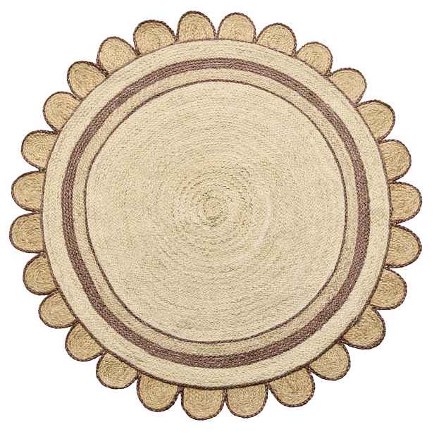 Ručně vázaný kusový koberec Nora J 30 Natural kruh, 80x80 (průměr) kruh, béžová, chodba / předsíň, Diamond Carpets India