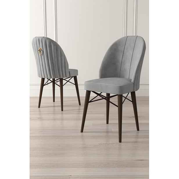 Sada židlí (4 kusy) Ritim - Grey, Brown