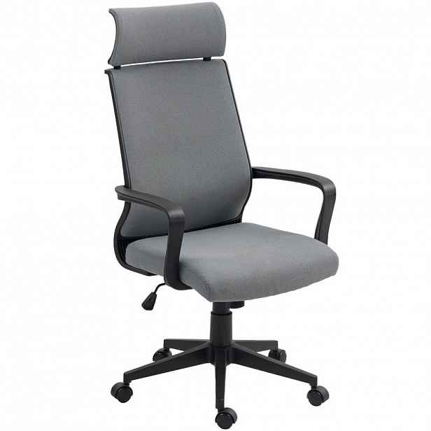 SHOPENTRA ERGONOMICKÉ otočné židle s opěrkou hlavy a houpací funkcí, tmavě šedé