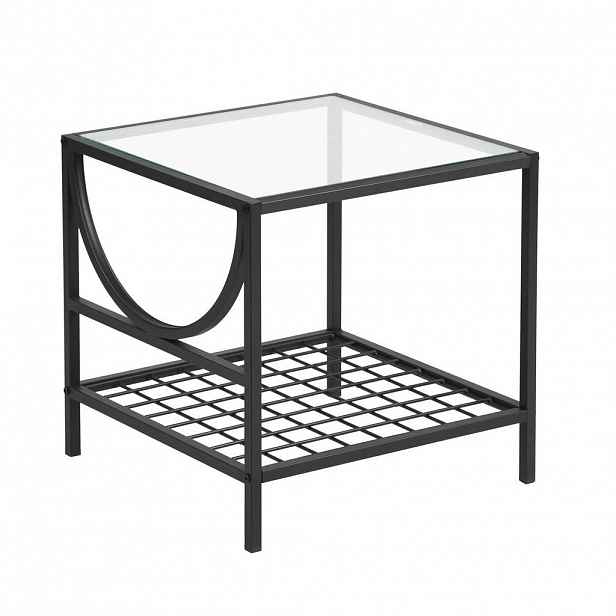 Urban Meuble ODKLÁDACÍ STOLEK 45x45x45 cm čtvercový sklo černý