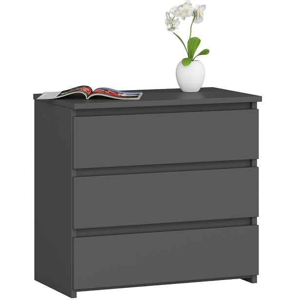 Ak furniture Komoda CL3 60 cm grafitově šedá