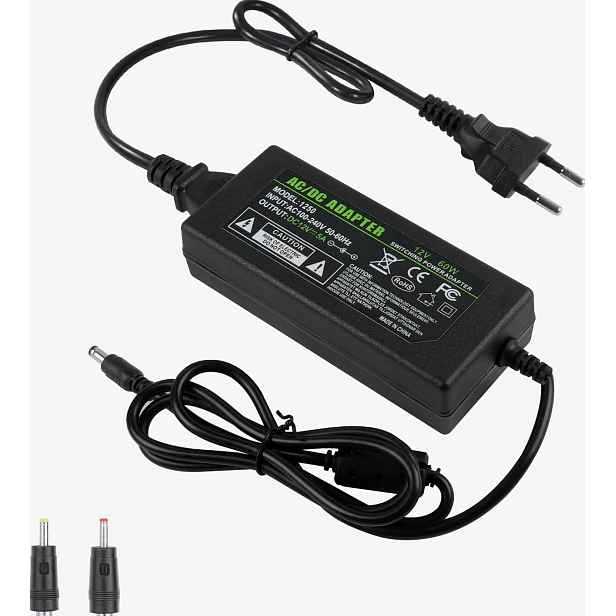 Napájecí Zdroj 12V 5A 60W Adaptér Transformer Pro Notebook Led Monitor