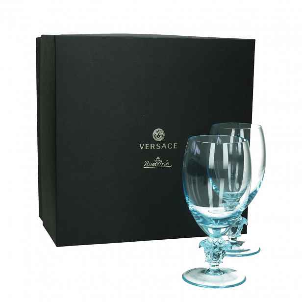 Rosenthal Versace Lumiere Teal Sada 2 sklenic na víno