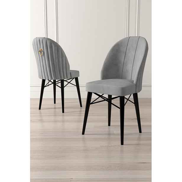 Sada židlí (4 kusy) Ritim - Grey, Black