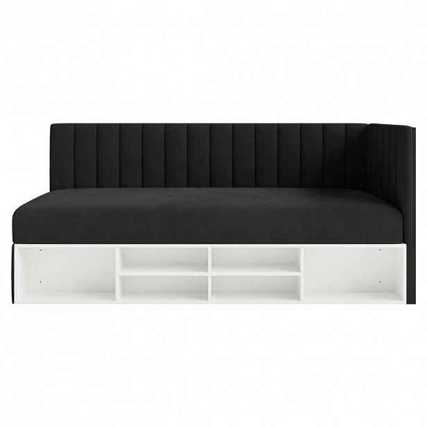 Selsey POSTEL PRO MLÁDEŽ Ventrio černá sametový potah Easy-Clean 90x200 cm