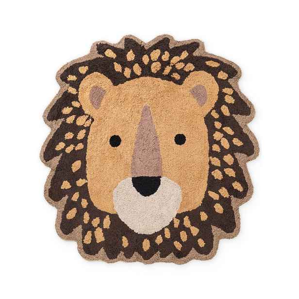 Oranžový/hnědý pratelný/ručně tkaný bavlněný dětský koberec 120x125 cm Snuggle Roary – Hanse Home