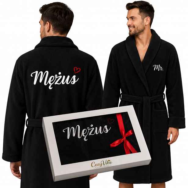 Pánský Teplý Župan 2XL XXL Pro Manžela, Měkký Nápad Na Dárek Krabička