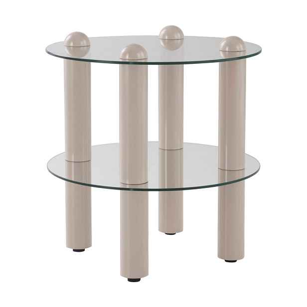 Skleněný kulatý odkládací stolek ø 48 cm Egan – Jotex