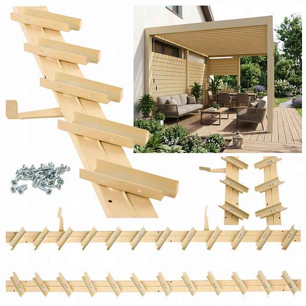 Pohyblivé Desky Mechanismus Žaluzie Na Terasu Do Altánku Shutters Béžový 107 CM
