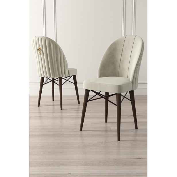 Sada židlí (4 kusy) Ritim - Cream, Brown