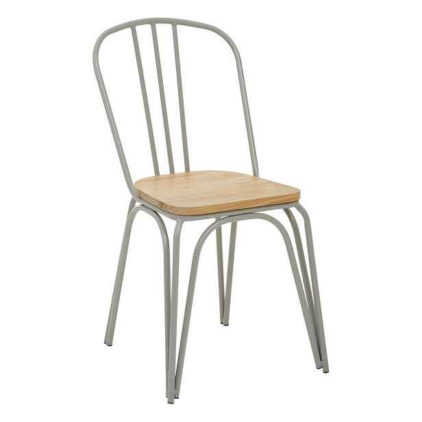 Šedá/v přírodní barvě jídelní židle z jilmového dřeva District – Premier Housewares