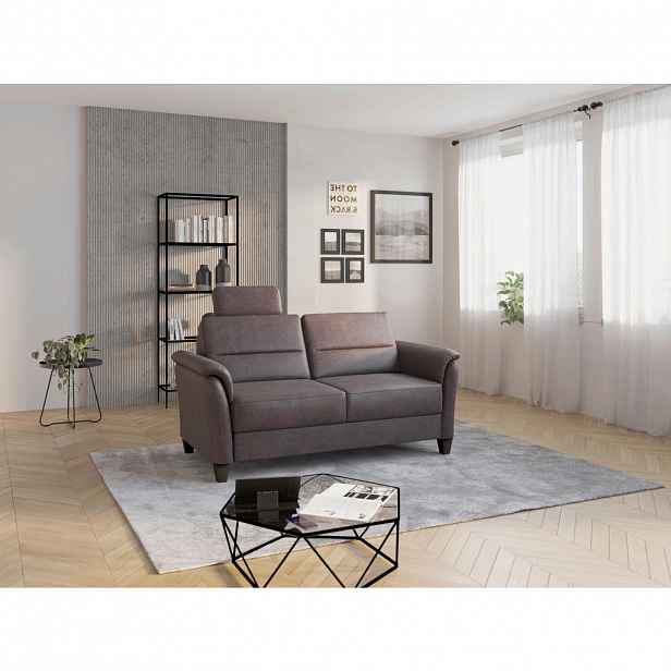 Sit & More TŘÍMÍSTNÁ POHOVKA, textil, hnědá