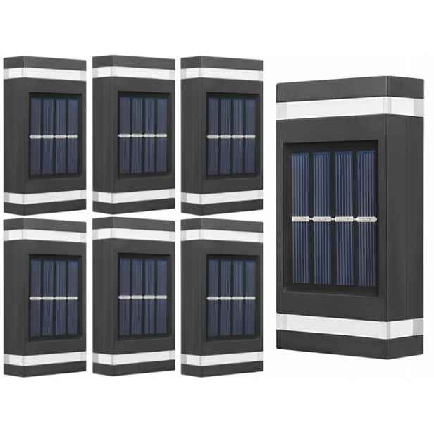 7x Venkovní solární Led lampa Světlo Nástěnné svítidlo na zeď senzor