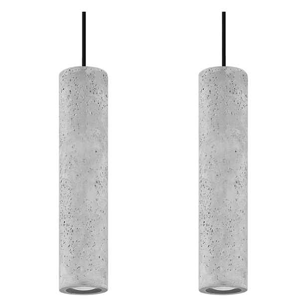 Betonové závěsné svítidlo Sollux Fadre, délka 34 cm