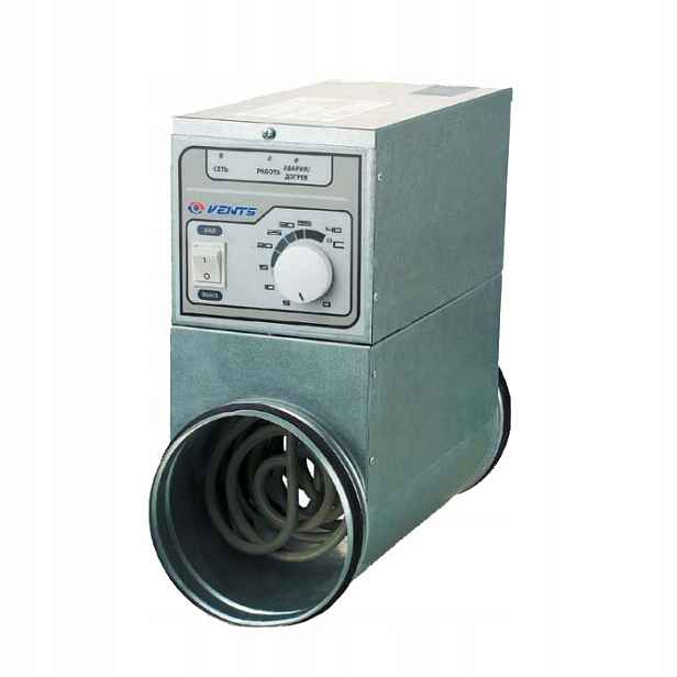 Elektrický kanálový ohřívač Nk 125-1,6-1 U s automatickou regulací 1,6 kW fi 125