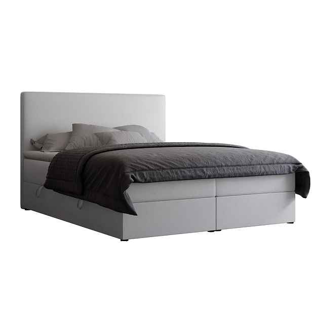 Idohome AMERICKÁ POSTEL GIULIA 180/200 cm s matrací a topperem, bílá