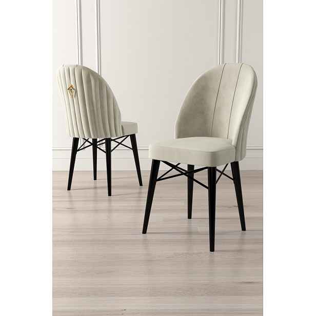 Sada židlí (4 kusy) Ritim - Cream, Black