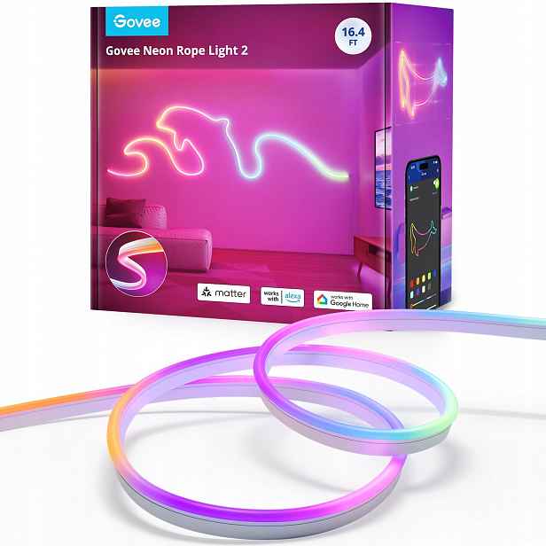 Govee H61D5 Neon Lights 2 5 m Led osvětlení Matter, HomeKit, Google, A