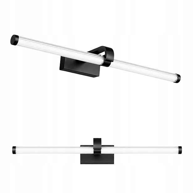 Toolight Lineární nástěnné svítidlo 60 cm Černá Led Neutrální bílá 13 W do koupelny