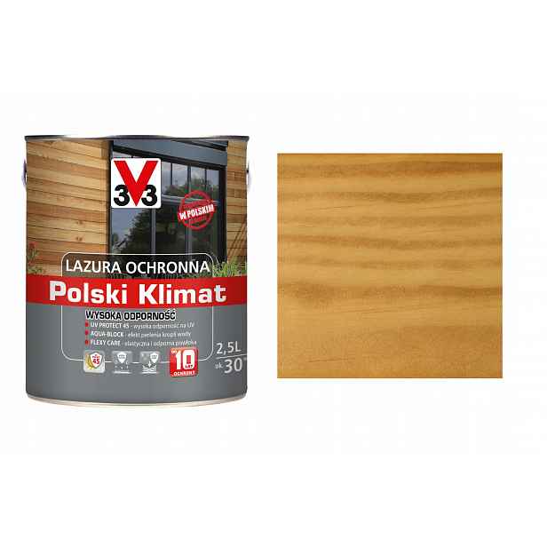 Lazura V33 Polský Klima 10 let Bezbarvý 2,5L