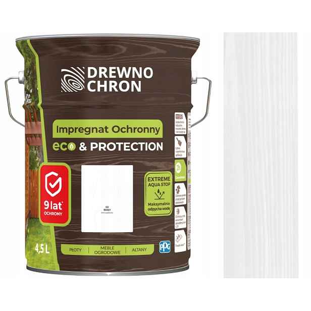 Drewnochron Impregnace Eco&protection Bílá 4,5 L