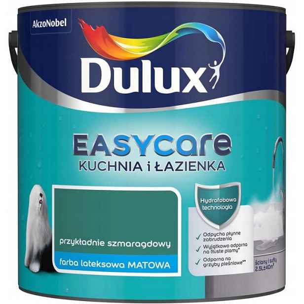 Dulux Barva Easycare Kuchyň A Koupelna 2,5L Příkladně Smaragdová