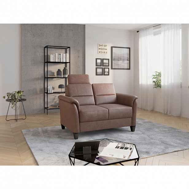 Sit & More DVOUMÍSTNÁ POHOVKA, textil, barvy lískového ořechu
