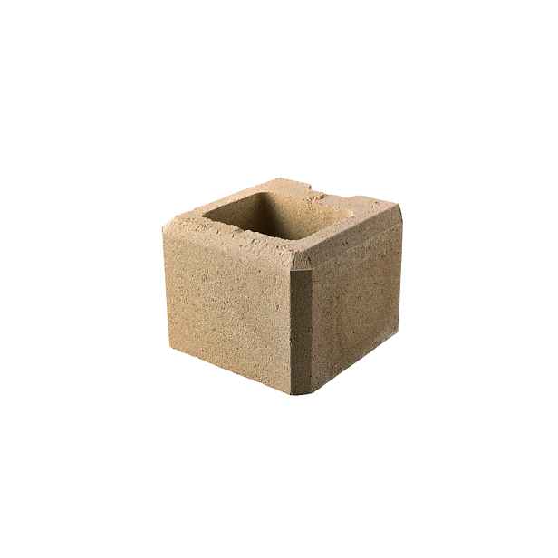 Tvárnice plotová DITON VISO koncová poloviční písková 200×200×150 mm