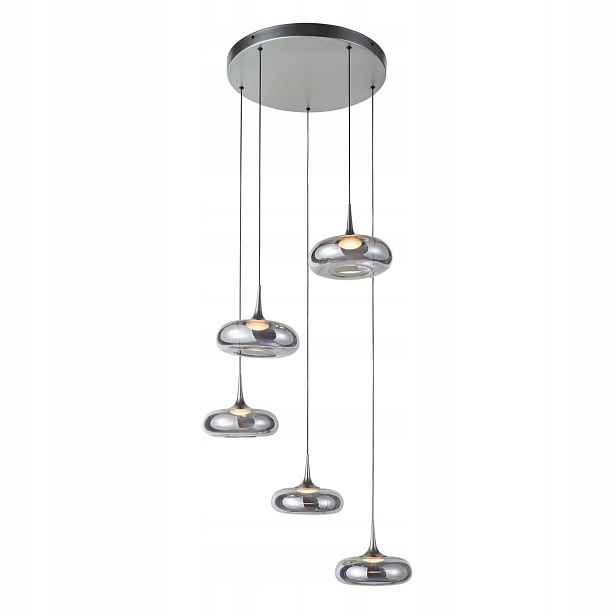 Závěsná Led lampa 35W 1514lm stříbrná Ø62 cm Stmívač 3 režimy Tenele Italux