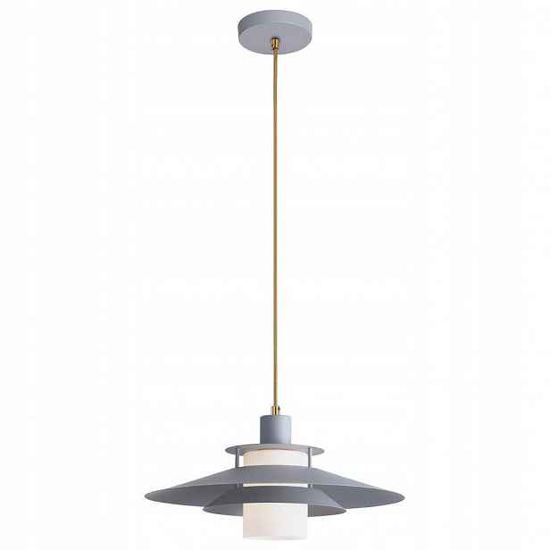 Industriální šedá závěsná lampa s jedním závěsem