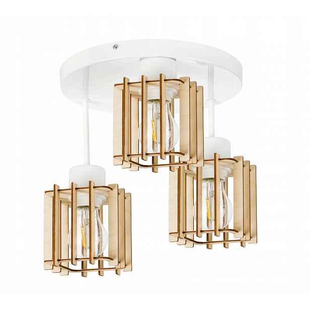 Lampa stropní svítidlo Stropní Lustr pevný loft Dřevo 3