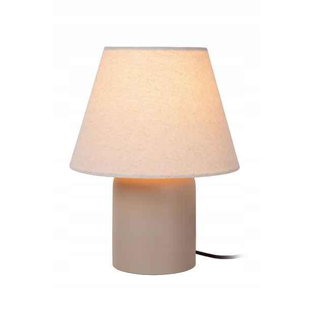 Lucide Macia noční lampa béžová keramika/len E14