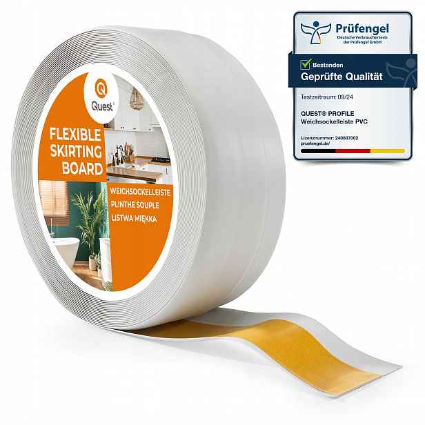 Podlahová samolepicí lišta Pvc 50/20 světle šedá 10 m pružná